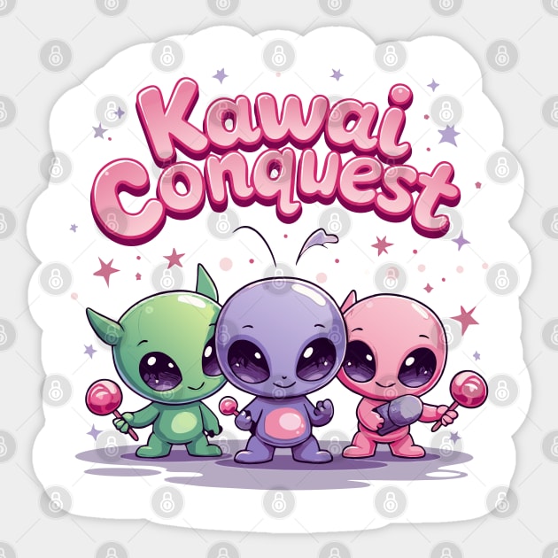 Kawaii Alien : Kawaii Conquest Mission Sticker by DrollDrifter